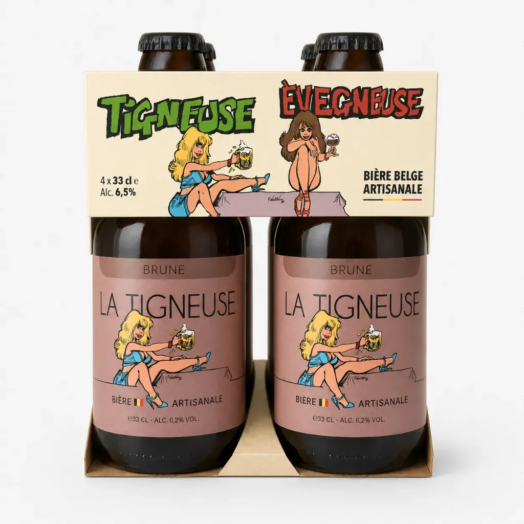 4-Pack Tigneuse Brune